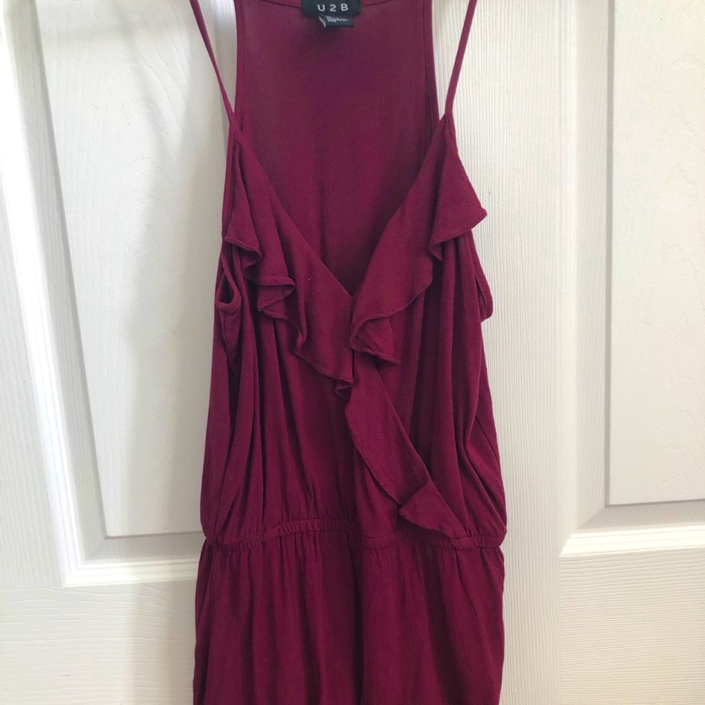 Burgundy/ maroon romper